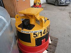 Zanetti SAT - Magnet / Hydraulik-Abbruch-Magnet HM 5/14 AK - AK: für Adapterplatte + Kette - außen geschützt vorne unter Adapter-Platte montierte Licht-Signal-Ampel - Bagger: 5t-14t - Magnetleistung 3,2KW 220V