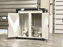 Sun Container Sanitärcontainer| WC Container| Duschcontainer | Toilettencontainer | Doppel WC Container