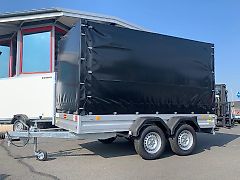 Böckmann Tieflader 2000 kg mit Plane und Spriegel