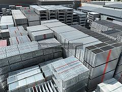 1000 m² Stahlgerüst mit Stahlböden NEU - sofort verfügbar ✓ Baugerüst - Arbeitsgerüst - Gerüst - Fassadengerüst