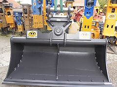 Volvo - Löffel/ Graben-Räum-Löffel schwenkbar T65 - Schnittbreite ca. 2.000mm - mit Aufnahme Volvo EC 210 - 2 Zylinder horizontal angeordnet - Bagger: 16t-25t