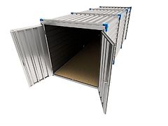 Lagercontainer  6,0 m 2S BLUE Aktion Lagerbox Werkzeugbox Gartenbox Gerätehaus Reifenlager Iovino