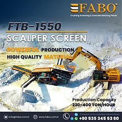 Fabo FTB 1550 Scalping Screen With Apron Feeder