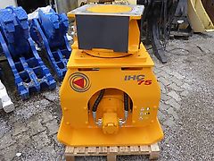 Indeco - hydraulische Rüttelplatte IHC R 75 - mit Drehen, hydraulisch endlos drehbar - Bagger: 4t-14t