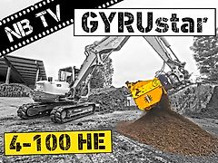 GYRUStar 4-100HE | 7,0 - 10,0t | Siebschaufel für Bagger ab 7 t | Sieblöffel OQ70/55 Separator OQ65 Separator Lehnhoff Separator Sieblöffel OQ65