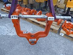 Atlas - Kreuz-Gelenk Greifergabel - passend zu Greifer-Hydraulik E 32 Greifer - Bagger: Atlas 1200-1604 - Bagger-Aufnahme: 60-271 mm lichte Weite - Greiferaufnahme unten: 45 mm - Bagger: 13t-20t