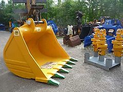 Liebherr - Löffel / Tieflöffel verstärkt, - Schnittbreite: 2100 mm - Aufnahme: SW 77 - SW- Identmaße: 90-773-505-773-90 - Bagger: Liebherr 954 / 964 Bagger - Bagger 30t - 45t